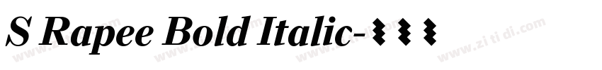 S Rapee Bold Italic字体转换 S Rapee Bold Italic字体转换